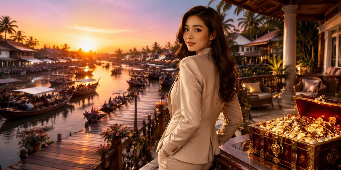 Người chơi tại Cần Thơ ngồi ven sông chơi slot game và kiểm tra ưu đãi khuyến mãi trên điện thoại