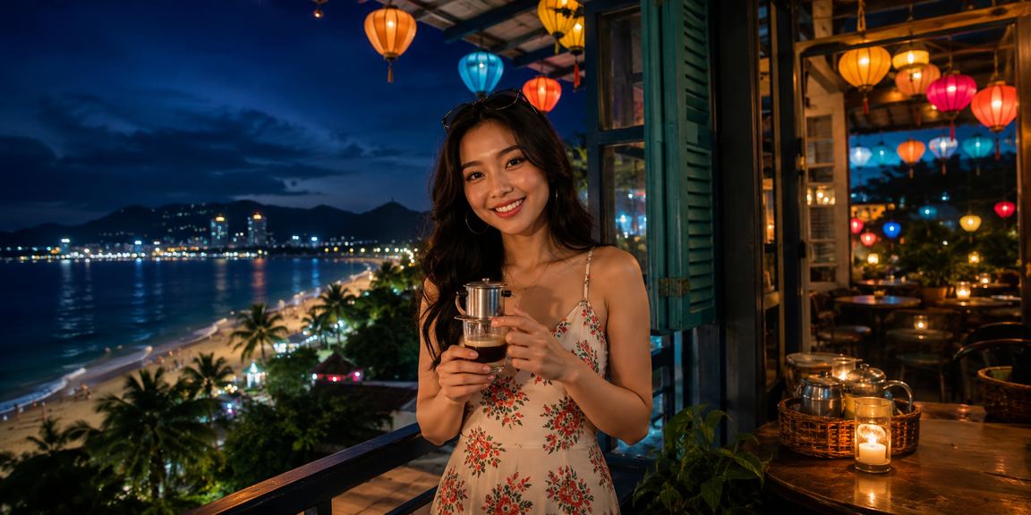 Người dùng tại Nha Trang ngồi quán cà phê theo dõi kèo thể thao trên điện thoại 3dpro